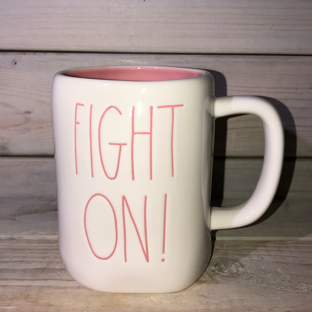 Rae Dunn x Wright Stuff Chics FIGHT ON Breast Cancer Awareness Mug